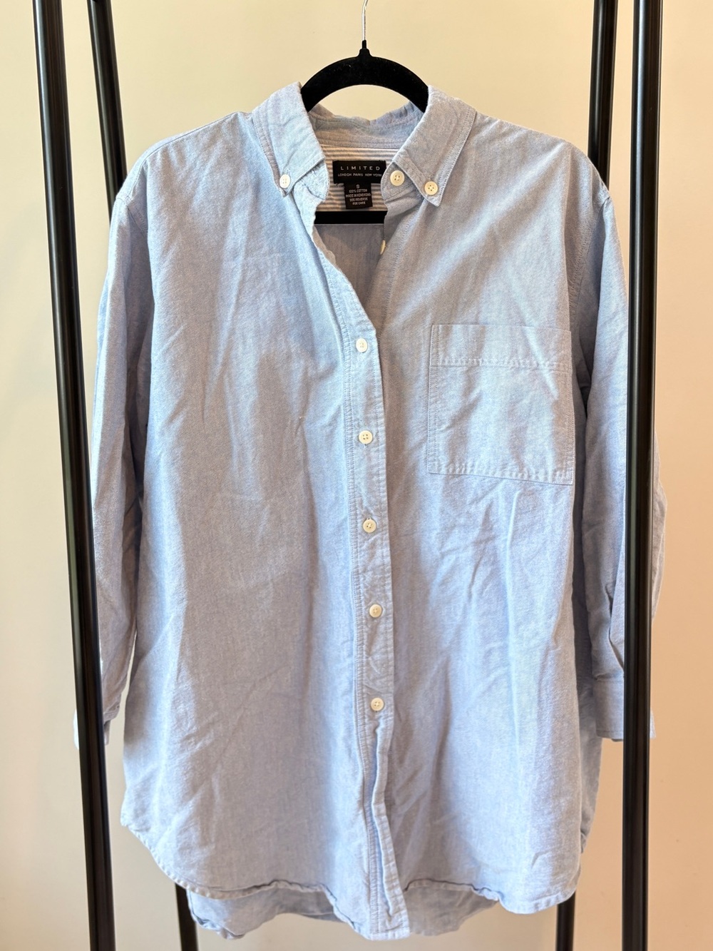 The Limited Light Blue Cotton Oxford Button-Down Shirt
